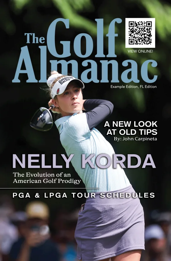The Golf Almanac cover featuring Nelly Korda