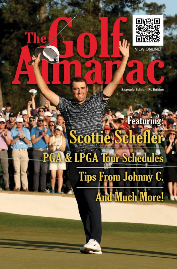 The Golf Almanac cover featuring Scottie Scheffler