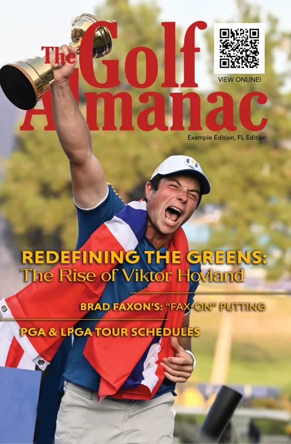 The Golf Almanac cover featuring Viktor Hovland